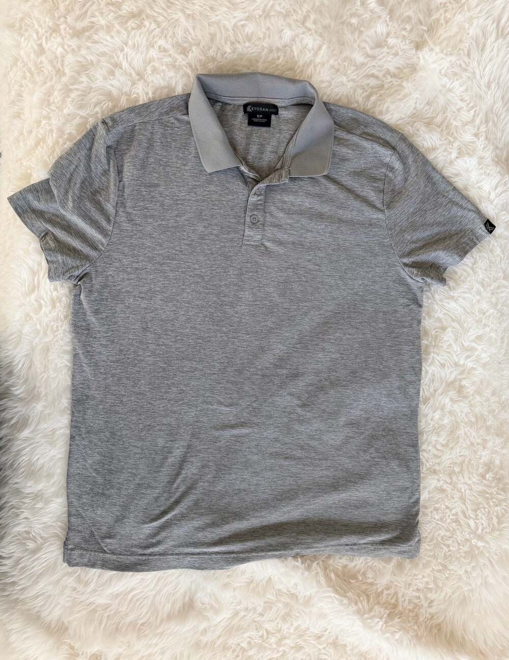 Kyodan Golf Men's Heathered Grey Short Sleeve Polo Shirt Size S